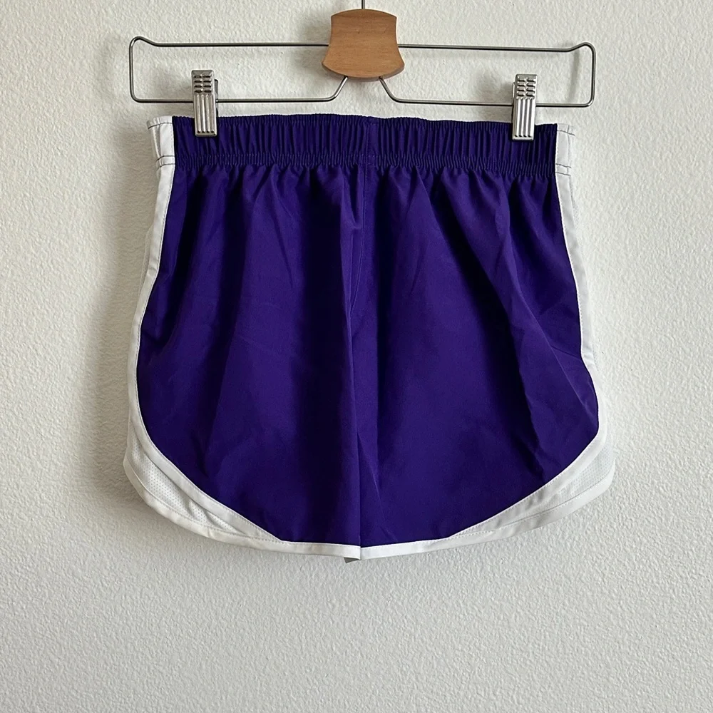 Nike Purple White Dri-FIT Brief-Lined Athletic Running Shorts Size XS